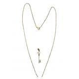 Sterling Vermeil Necklace and 925 Key Pendant