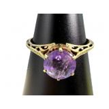 14k Amethyst Ring, Victorian Style