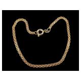 14K Gold Chain Bracelet, 7 Inches