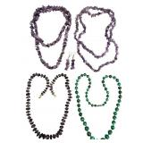 Malachite and Amethyst Jewelry Collection