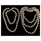 2 Miriam Haskell 1930s Faux Pearl Necklaces