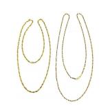 Two 14k RGP Over Sterling Vermeil Necklaces
