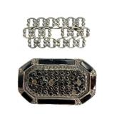 Silver Art Deco Style Brooches