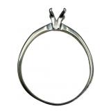 14k Gold Engagement Band, Missing Stone