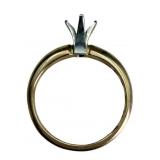14K Two-Tone Empty Bezel Ring, Size 5