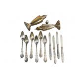 Sterling Silver Shakers and Flatware Set