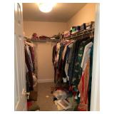 Contents of Spacious Bedroom Closet