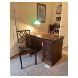 Desk with Chair and Desk Lamp Set