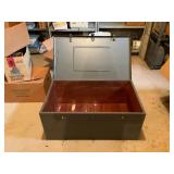 Metal and Wood-Lined Storage Chest