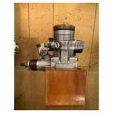 OPS Model Engine on Wooden Stand