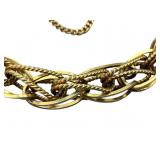 14k Gold Textured Linked Bracelet