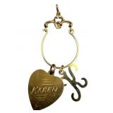 14k Necklace Pendant With 2 Charms