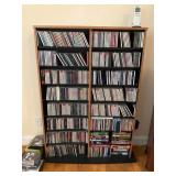Large CD and DVD Collection with Rack