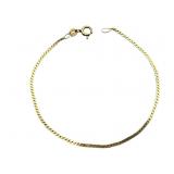 14k Flat S Link Bracelet, 7.5 Inches