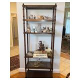 Shelving with Contents and Wall Shelves