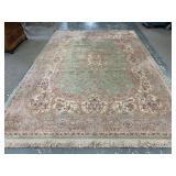 Karastan Green Medallion Kirman Rug