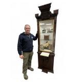 Antique Victorian Mahogany Hallway Mirror