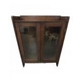 Mission Oak Bookcase with Bevel Glass Doors
