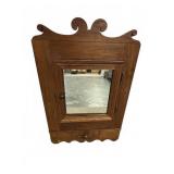 Antique Oak Medicine Cabinet with Drawer