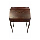 Mahogany Drop Front Desk with Inlay
