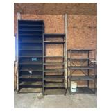 Three Large Metal Shelves