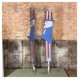 Wood Figures with Aluminum Base