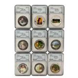 Nine 2005 Niue Proof Coins