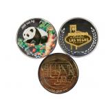 Three Assorted Silver Coin Tokens