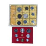 Foreign Coin Collection With 3 Silver Coins