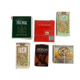 6 Vintage Sealed Cigarette Packs, Mixed Brands