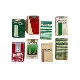 Eight Sealed Vintage Cigarette Packs