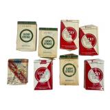Eight Sealed Vintage Cigarette Packs