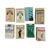 8 Vintage Cigarette Packs in Cellophane
