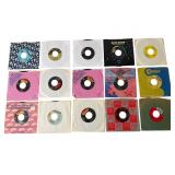 15 Various 45 RPM Records with Sleeves