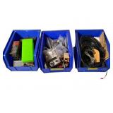 Three Containers of Misc. Electronics