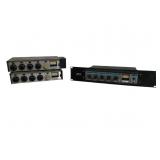 Three Shure Microphone Mixers