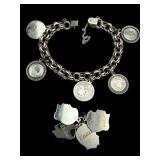 Sterling 8-Inch Heavy Charm Bracelet