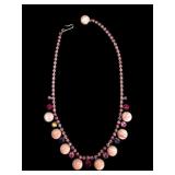 Weiss Moonglow and Crystal Necklace