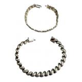 Two Sterling Silver Bracelets