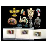 13 Native-Style Brooches and Pins