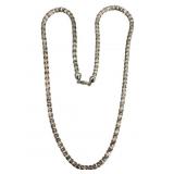 Milor Sterling Fancy Cut Link Necklace