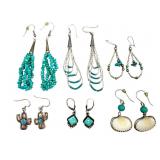 Sterling and Turquoise Earrings Lot