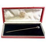 Early Tiffany & Co 14k Opal Hat Pin