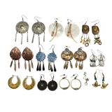 12 Pair Southwestern Style Earrings