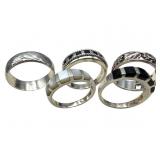 5 Sterling Silver Rings, Assorted Sizes