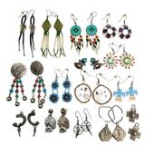13 Pairs of Native American Style Earrings