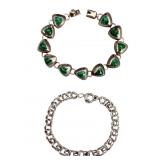 Sterling Bracelets Including Malachite