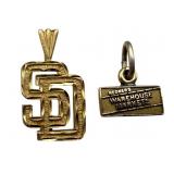 10k and 14k Gold Dainty Pendants