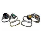 5 Sterling Fashion Rings