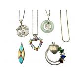 Sterling Lot With Gemstones